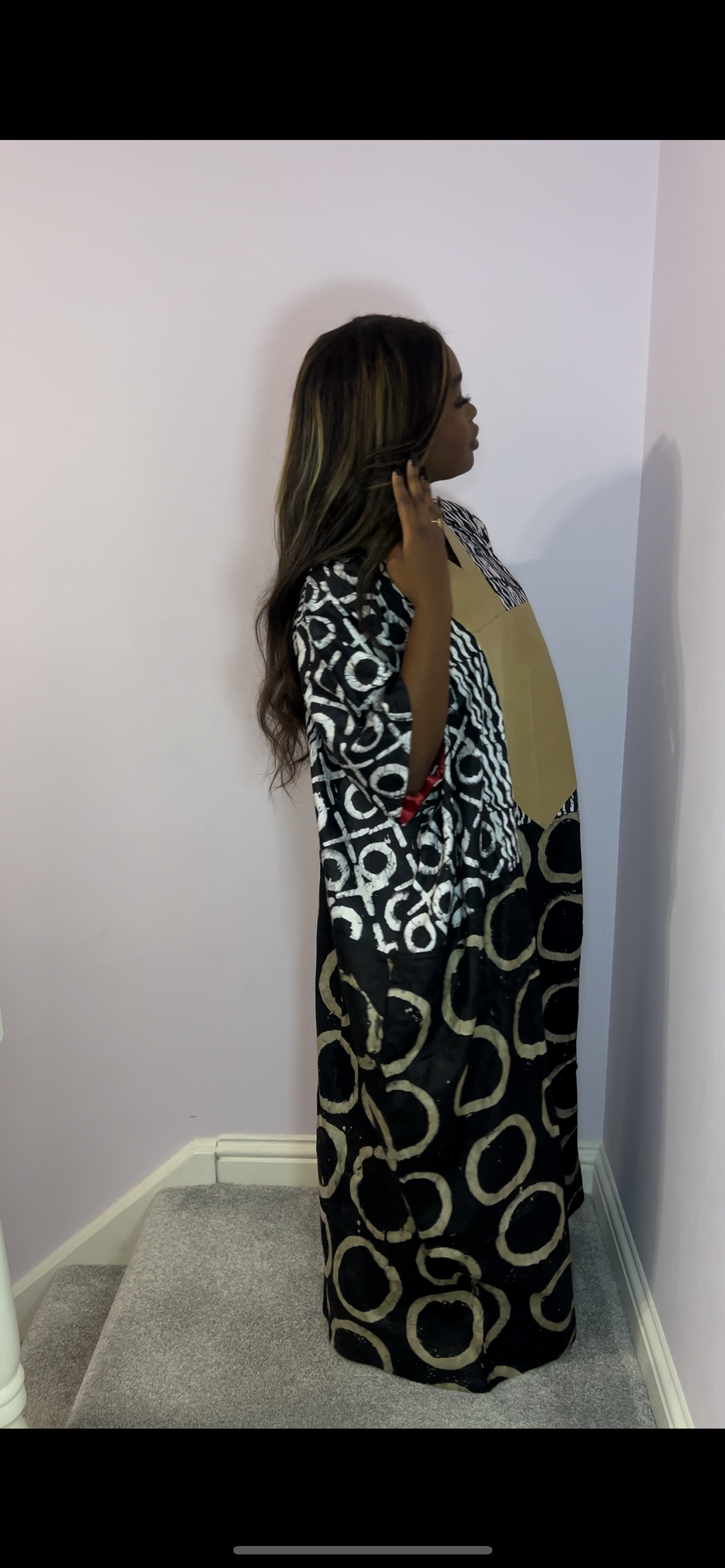 Beautiful black and gold one size bubu