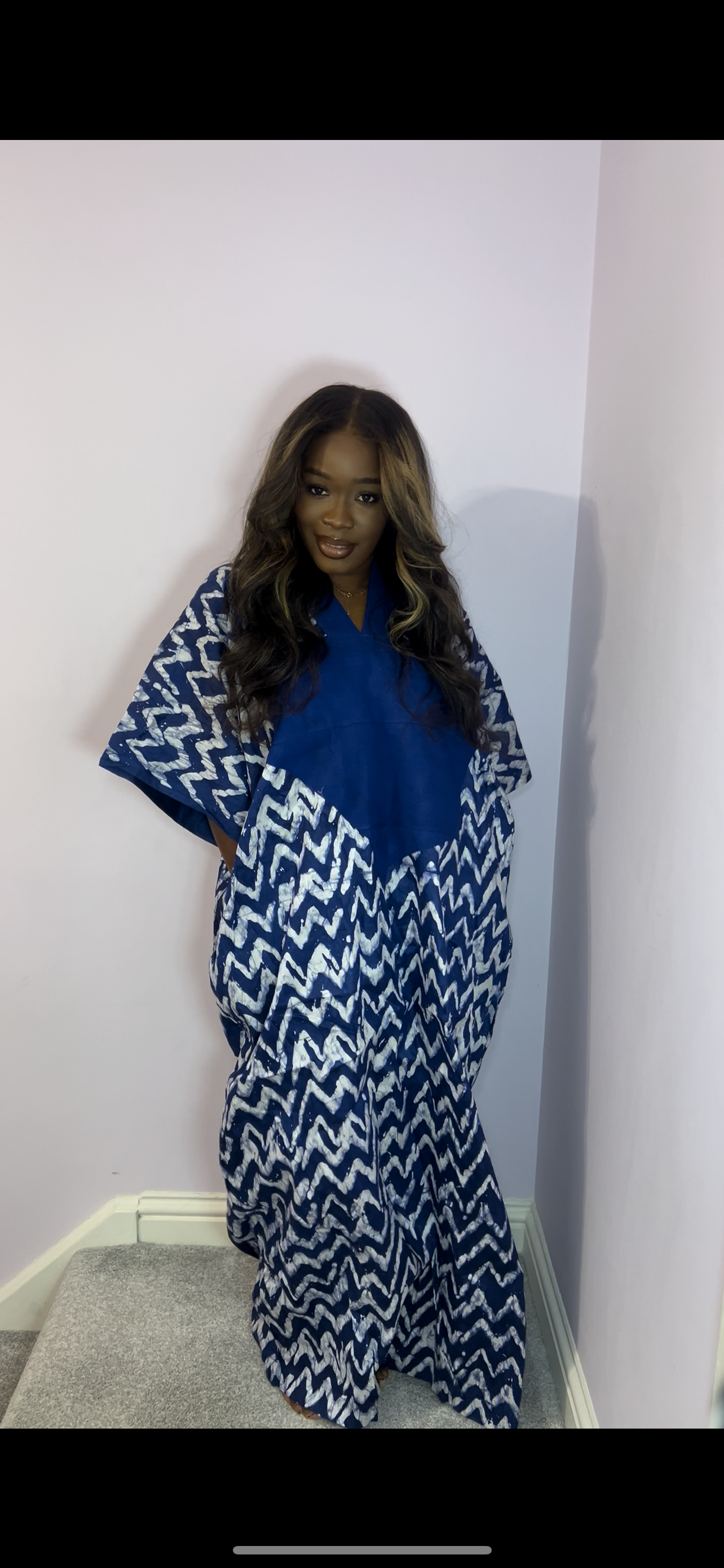 Blue one size bubu dress