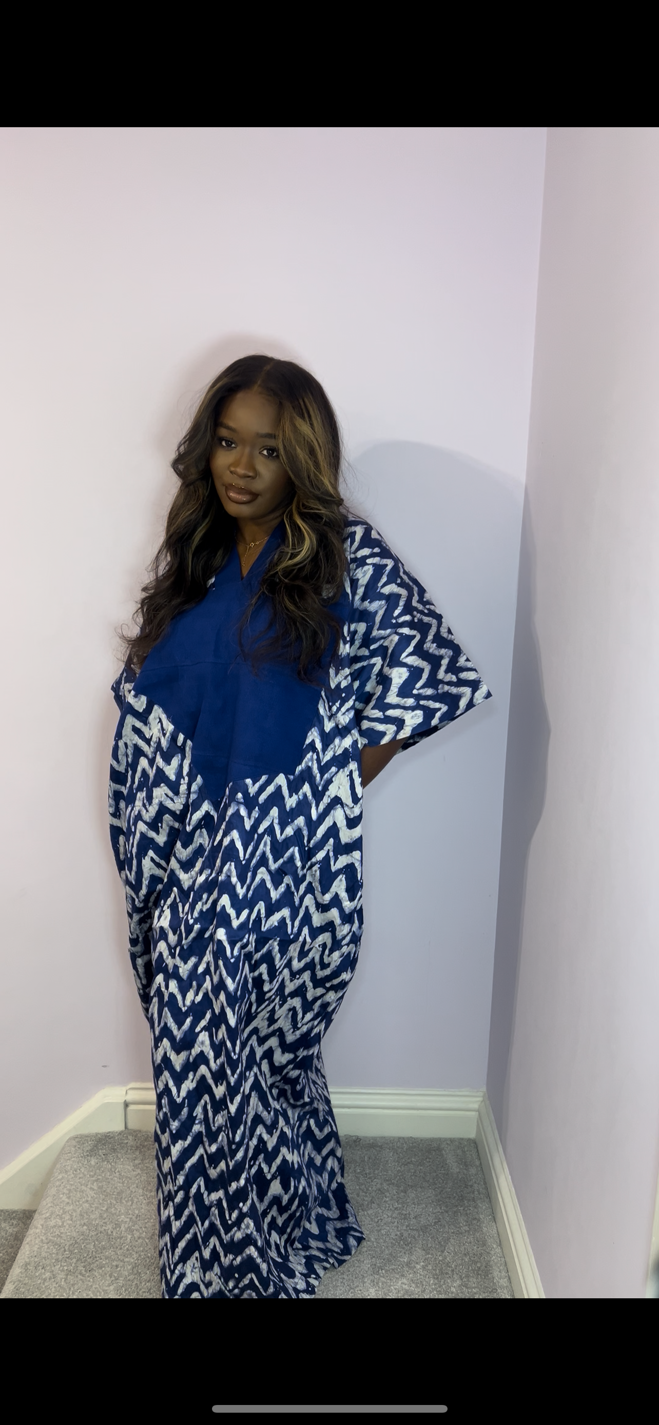 Blue one size bubu dress